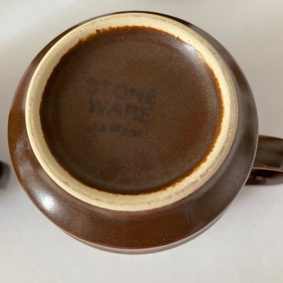 Vintage Retired Stoneware Espresso Mugs Made in Japan Set of 4 - Picture 4 of 6